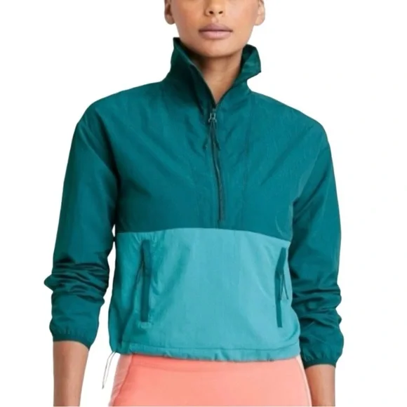 All in Motion | Vibrant Blue Quarter Zip Windbreaker Jacket | Size Small - Picture 1 of 6